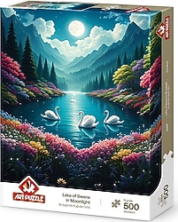 Art Puzzle Ay Işığında Kuğular Gölü 500 Parça Puzzle 40509