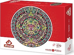 Art Puzzle Aztek Güneş Taşı 570 Parça Round Puzzle 45703
