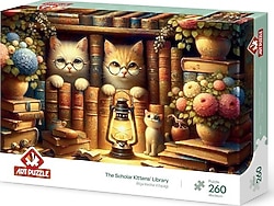 Art Puzzle Bilge Kediler Kitaplığı 260 Parça Puzzle 40269