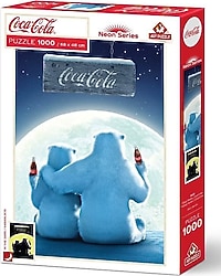 Art Coca-Cola Kutup Ayıları Neon Puzzle 1000 Parça 5935