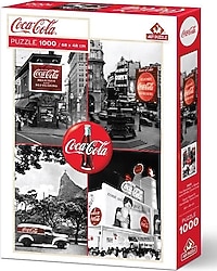 Art Coca-Cola Siyah Beyaz'In Kırmızılığı Puzzle 1000 Parça 5933