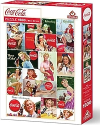 Art Puzzle Coca-Cola Vintage Kızları 1500 Parça Kolaj Puzzle 5936