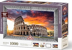 Art Puzzle Colosseum'da Gün Batımı 1000 Parça Çerçeveli Puzzle 5668