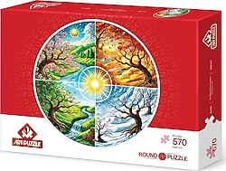 Art Puzzle Dört Mevsim Çarkı 570 Parça Round Puzzle 45709