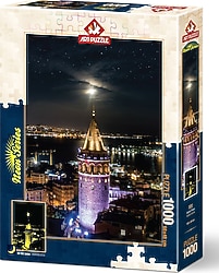 Art Galata Kulesi 1000 Parça Neon Puzzle