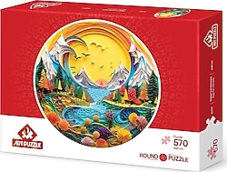 Art Puzzle Kağıttan Manzara 570 Parça Round Puzzle 45707