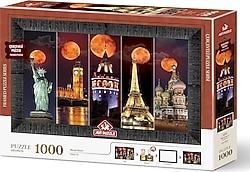 Art Puzzle Kanlı Ay 1000 Parça Çerçeveli Puzzle 5664