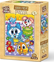 Art Kids Haylaz Minikler 16 Parça Ahşap Puzzle