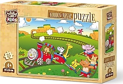 Art Kids Hayvanlar Treni 25 Parça Ahşap Puzzle
