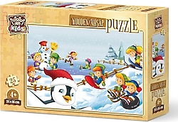 Art Kids Kış Sporcuları 25 Parça Ahşap Puzzle