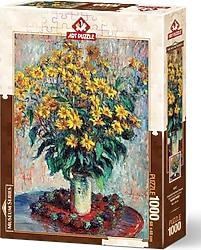 Art Puzzle Kudüs Enginar Çiçekleri Claude Monet 1000 Parça Puzzle 5247