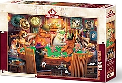 Art Puzzle Kumarbaz Köpekler Puzzle 500 Parça 5094