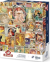Art Puzzle Art Nouveau Poster Kolajı 1500 Parça Puzzle 5407