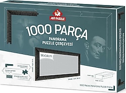 Art Puzzle 1000 Parça Siyah Panorama Demonte Puzzle Çerçevesi