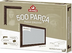 Art Puzzle 500 Parça Kahverengi Demonte Puzzle Çerçevesi