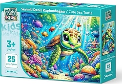 Art Puzzle Sevimli Deniz Kaplumbağası 25 Parça Puzzle 35045