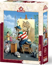 Art Puzzle Ressam Kedi Puzzle 500 Parça 5087