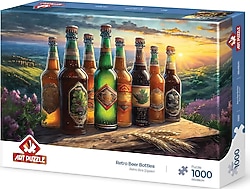 Art Puzzle Retro Bira Şişeleri 1000 Parça Puzzle 5262