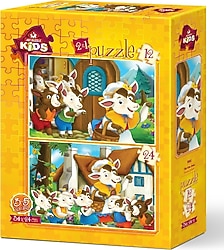 Art Puzzle Sevimli İnekler 12 + 24 Parça 5552
