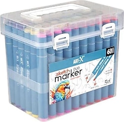 【731さま専用】draw drawers two way tops Art-X Sketch Duo 18050 60'lı Çift Taraflı Marker Kalem Seti