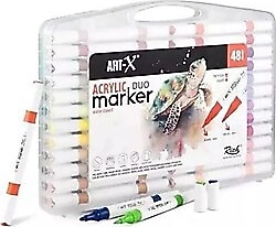 Art-X Acrylic Duo 18053 Su Bazlı Çift Taraflı 48'li Marker Kalem