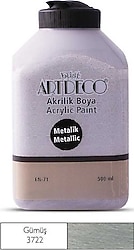 Artdeco Metalik 500 ml 3722 Gümüş Akrilik Boya