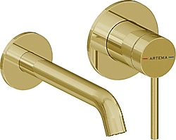 Artema Minimax Round A4353774 Soft Altın Ankastre Lavabo Bataryası