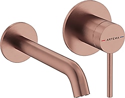Artema Minimax Round A4353724 Fırçalı Bakır Ankastre Lavabo Bataryası