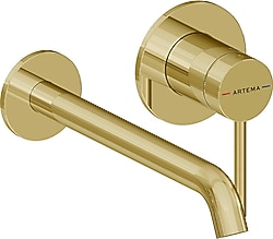 Artema Minimax Round A4354974 Soft Altın Uzun Ankastre Lavabo Bataryası