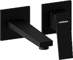 Artema Minimax Square A4359236 Mat Siyah Ankastre Lavabo Bataryası