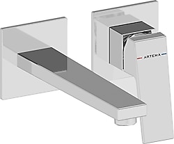 Artema Minimax Square A43593 Krom Uzun Ankastre Lavabo Bataryası