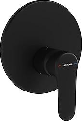 Artema Root Round A4282936 Mat Siyah Ankastre Banyo Bataryası