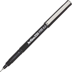 Artline 220 Fineliner Siyah 0.2 mm İnce Uçlu Keçeli Kalem