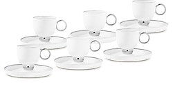 Aryıldız Margaux Platin 6 Kişilik Kahve Fincan Takımı