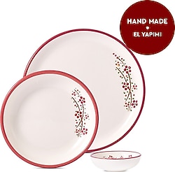 Aryıldız Rosella Kırmızı 10 Parça 4 Kişilik Seramik Kahvaltı Takımı