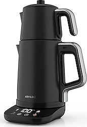 Aryıldız Vision Steel Mat Siyah 2200 W Çelik Çay Makinesi