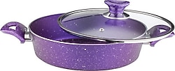 Arzu Cam Kapaklı Violet 26 cm Granit Pilav Tenceresi