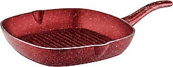 Arzu Kırmızı 28 cm Granit Izgara Tava