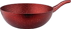 Arzu Çelik Kırmızı 32 cm Granit Wok Tava