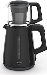 Arzum AR3061 Çaycı Siyah 1700 W Cam Demlikli Çay Makinesi