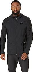 Asics Road Packable 2011D084-001 Kapüşonlu Siyah Erkek Yağmurluk