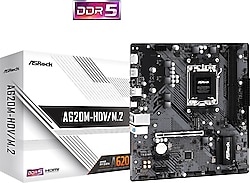 Asrock A620M-HDV/M.2 AMD AM5 DDR5 Micro ATX Anakart