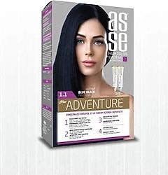 Asse Adventure 1.1 Mavi Siyah Saç Boyası