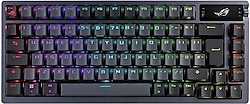 Asus ROG Azoth Siyah RGB %75 TKL NX Switch Kablolu/Kablosuz Mekanik Oyuncu Klavyesi