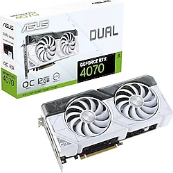 Asus RTX 4070 Dual White OC Edition DUAL-RTX4070-O12G-WHITE 192 Bit GDDR6X 12 GB Ekran Kartı