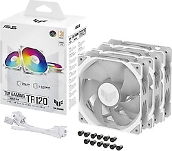 Asus TUF Gaming TR120 ARGB Beyaz 3'lü 12 cm Kasa Fanı