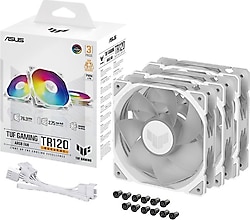 Asus TUF Gaming TR120 ARGB Reverse Beyaz 3'lü 12 cm Kasa Fanı