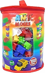Asya Oyuncak Ant Blocks 180 Parça Çantalı Blok Seti ANT181