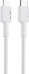 Aukey CB-CD45-WH 0.9 m Beyaz Type-C to Type-C Hızlı Şarj Kablosu
