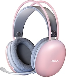 Aula S505 Pembe RGB USB Kablolu Kulak Üstü Oyuncu Kulaklığı